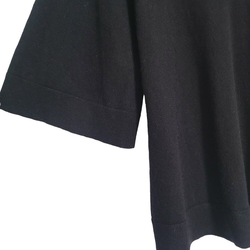 NWT Kate Spade Black NY Broome Fringe 3/4 Sleeve Pullover Sweater Size Medium - Picture 3 of 6